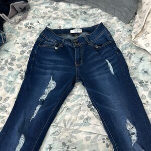 Encore distressed stretch jeans sz 9